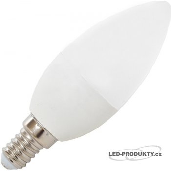 Ecolite LED svíčka matná 7W, teplá bílá, E14