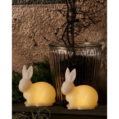 SIRIUS LED svíčka králík bílá sada 2 kusy 10 cm – Sleviste.cz