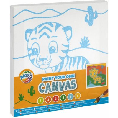 Grafix Malování na plátno vodové barvy tygřík 19,5 x 19,5 cm – Hledejceny.cz