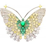 Oliver Weber zářivá brož s krystaly Motýl Monarch 58058 – Zboží Dáma