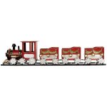 Clayre & Eef Červená kovová dekorace vláček na kolejích Christmas Train - 58*12*14 cm – Hledejceny.cz