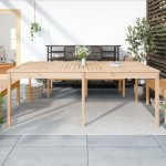 OMAXI 691127 Zahradní stůl 203,5 x 100 x 76 cm masivní borové dřevo – Hledejceny.cz