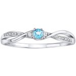 SILVEGO Stříbrný prsten s modrým Topazem a Brilliance Zirconia JJJR1100TS – Zboží Mobilmania
