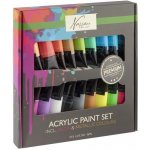 Akrylové barvy neonové+ metalické 18 x 36ml – Zboží Dáma