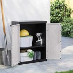 Omaxi Zahradní úložná skříň šedá a černá 65 x 37 x 85 cm PP 889012 – Sleviste.cz