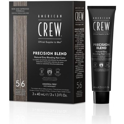 American Crew Precision Blend Natural Grey Blending Hair Color barva 5/6 Medium Ash 3 x 40 ml – Zboží Dáma