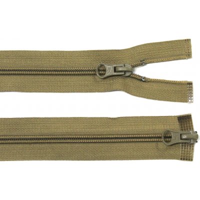WICO Spirálový zip no.5 rozepínací dvoucestný 60cm dvoucestný khaki – Hledejceny.cz
