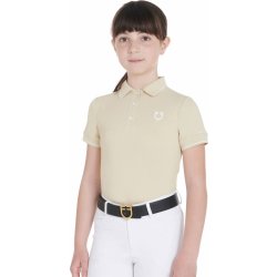 Equestro Tričko polo dětské beige