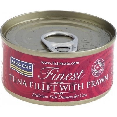 Fish4Cats Finest s tuňákem a krevetami 70 g