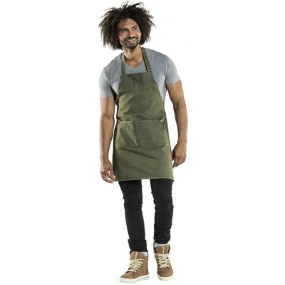 Gastrofans Zástěra Chaud Devant Base Denim zelená 70 x 75 cm – Hledejceny.cz