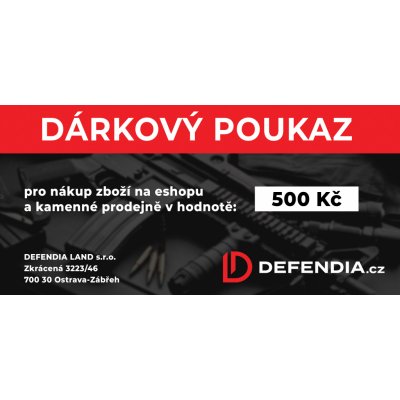 Dárkový poukaz Defendia.cz Hodnota: 500 Kč