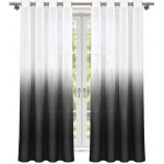 BytoTex Hotové voálové záclony Nani černá 2 x 145 x 250 cm – Hledejceny.cz