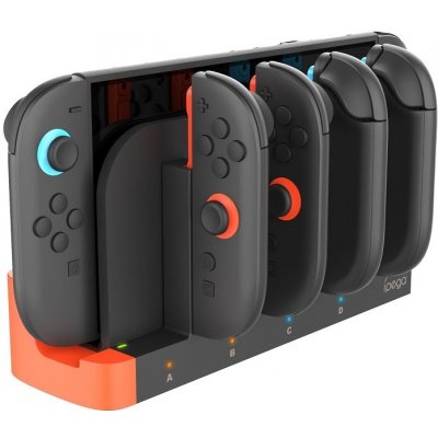 iPega SW2185 Nabíjecí Stanice pro JoyCon Ovladače Nintendo Switch 2 Black – Zboží Živě