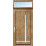 OknaDvereNaMiru.cz Vchodové dveře INOX 1434 + Nadsvětlík zlatý dub 100 x 220 cm – Hledejceny.cz