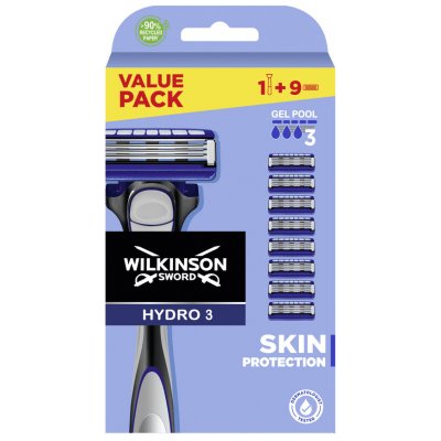 Wilkinson Sword Hydro 3 Skin Protection + 9 ks hlavic – Hledejceny.cz