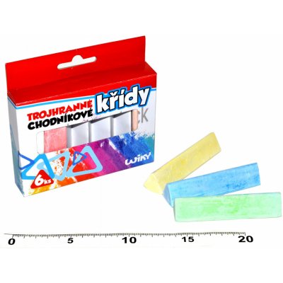 Wiky Křídy chodníkové barevné 6ks trojhranné – Zboží Dáma