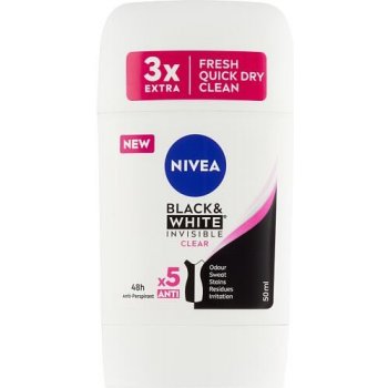 Nivea Invisible for Black & White Clear deostick 50 ml