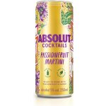 Absolut Passion.Martini 5% cocktails 5% 0,25 l (holá láhev) – Zboží Dáma