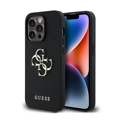 Guess PU Grained 4G Metal Logo pro iPhone 13 Pro Black – Zboží Mobilmania