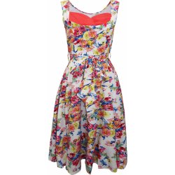 Retro pin up květované kolové šaty A1516