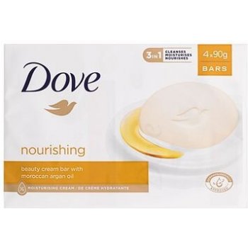 Dove Nourishing s arganovým olejem toaletní mýdlo 4 x 90 g