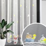 Ervi ﻿dětská žakárová záclona bílá 18689, metráž – Zboží Mobilmania