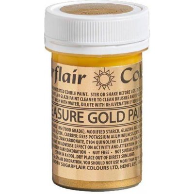 Sugarflair Tekutá glitterová barva gold 20 g