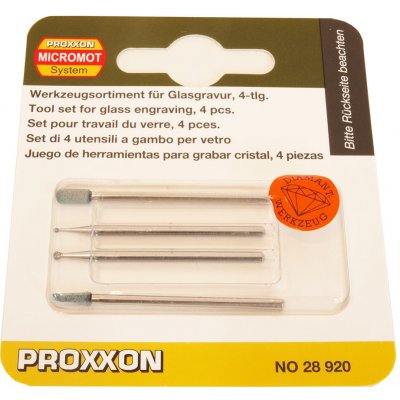 Proxxon 28920 Sada na opracování skla 4 dílná – HobbyKompas.cz