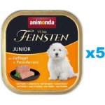 Animonda Vom Feinsten Junior Dog drůbeží a krůtí srdce 5 x 150 g – Zboží Mobilmania