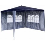 Garthen Zahradní párty stan modrý 3 x 3 m + 2 boční stěny – Zboží Mobilmania