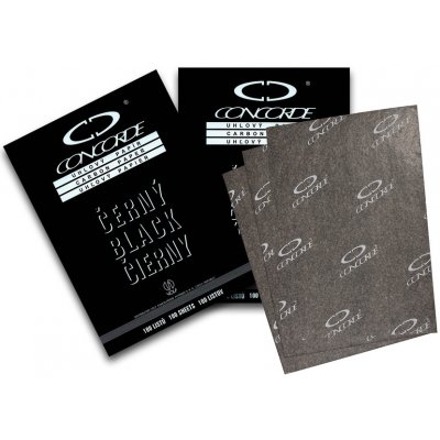 Uhlový papír Concorde - černá / 25 listů, 807500 – Zboží Živě