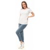 Těhotenské a kojící tričko Be MaaMaa těhotenské triko kr. rukáv bílé