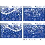Anděl fólie 483 s glitrem bílé vlny a vločky 38x30 cm – Hledejceny.cz