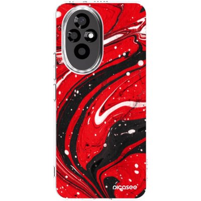Picasee silikonový průhledný obal pro Honor 200 5G - Red black – Zboží Živě