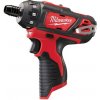 Akušroubovák Milwaukee M12 BD-0, 4933441910