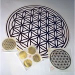 Květ života samolepka - zlatě-průhledná nálepka / emblém znak 3 cm – Hledejceny.cz