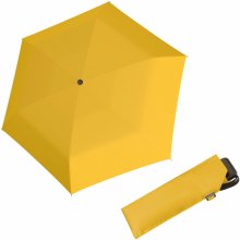 Doppler Mini Slim Carbonsteel 27 dámský plochý skládací deštník žlutý
