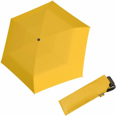 Doppler Mini Slim Carbonsteel 27 dámský plochý skládací deštník žlutý – Zbozi.Blesk.cz