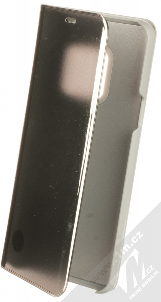 Pouzdro 1Mcz Clear View Square flipové Samsung Galaxy S9 stříbrná silver