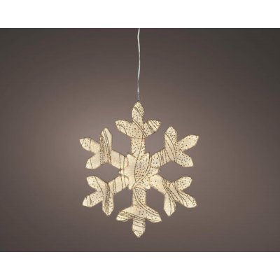 KAEMINGK Vánoční dekorace světelná sněhová vločka LED teplá bílá, 38x1 cm – Hledejceny.cz