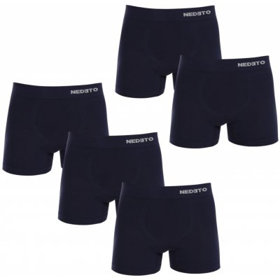 Nedeto 5 Pack pánské boxerky bezešvé bambusové modré 5NDTB002S – Hledejceny.cz