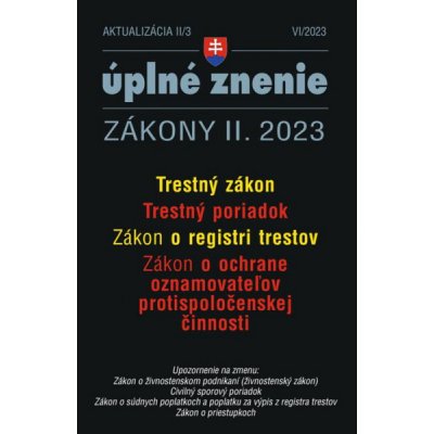 Aktualizácia II/3 - Trestný zákon a Trestný poriadok – Zboží Mobilmania