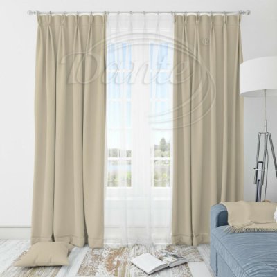 Látka Blackout UNI 105 smetanový na závěsy, polštářky - 180 x 145 cm – Zboží Mobilmania