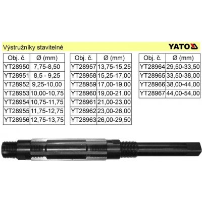 Výstružník stavitelný 7,75 8,50 mm HSS – Zboží Mobilmania