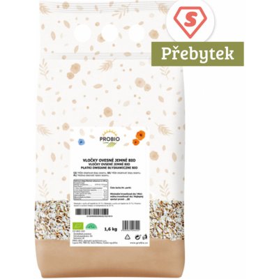 Vločky ovesné jemné BIO 1,6 kg – Zboží Dáma