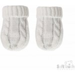 Baby Nellys Zimní pletené rukavičky bílé – Zboží Mobilmania