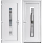 OknaDvereNaMiru.cz Vchodové dveře INOX Hana Bílá / Bílá 90 x 220 cm – Zboží Mobilmania