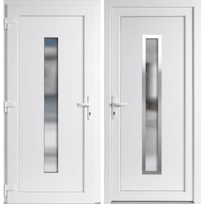 OknaDvereNaMiru.cz Vchodové dveře INOX Hana Bílá / Bílá 90 x 220 cm – Zboží Mobilmania