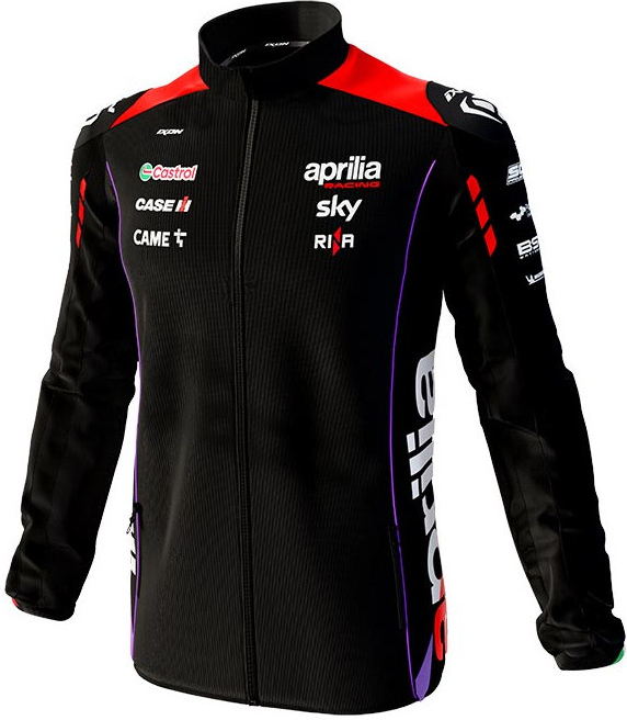 APRILIA mikina TEAM MotoGP Zip black/fluo red