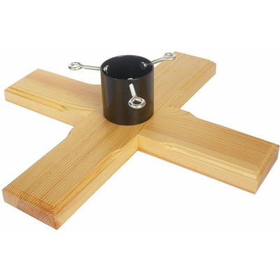 UH Stojan na stromek dřevěný, kříž, 550x550x135mm – Sleviste.cz
